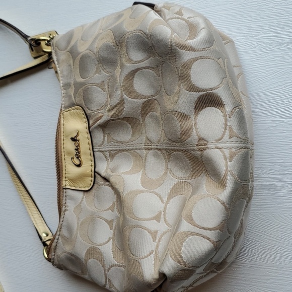 Coach Vintage Y2K Tan Bronze Yellow Classic C Monogram Crossbody Purse - Picture 2 of 12